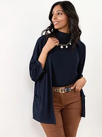 Petite Sleeveless Turtleneck Top