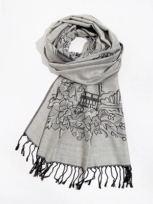 Paris Print Pashmina