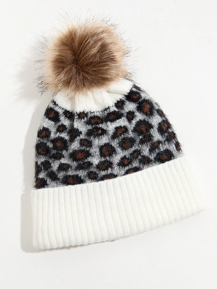 Leopard Print Toque