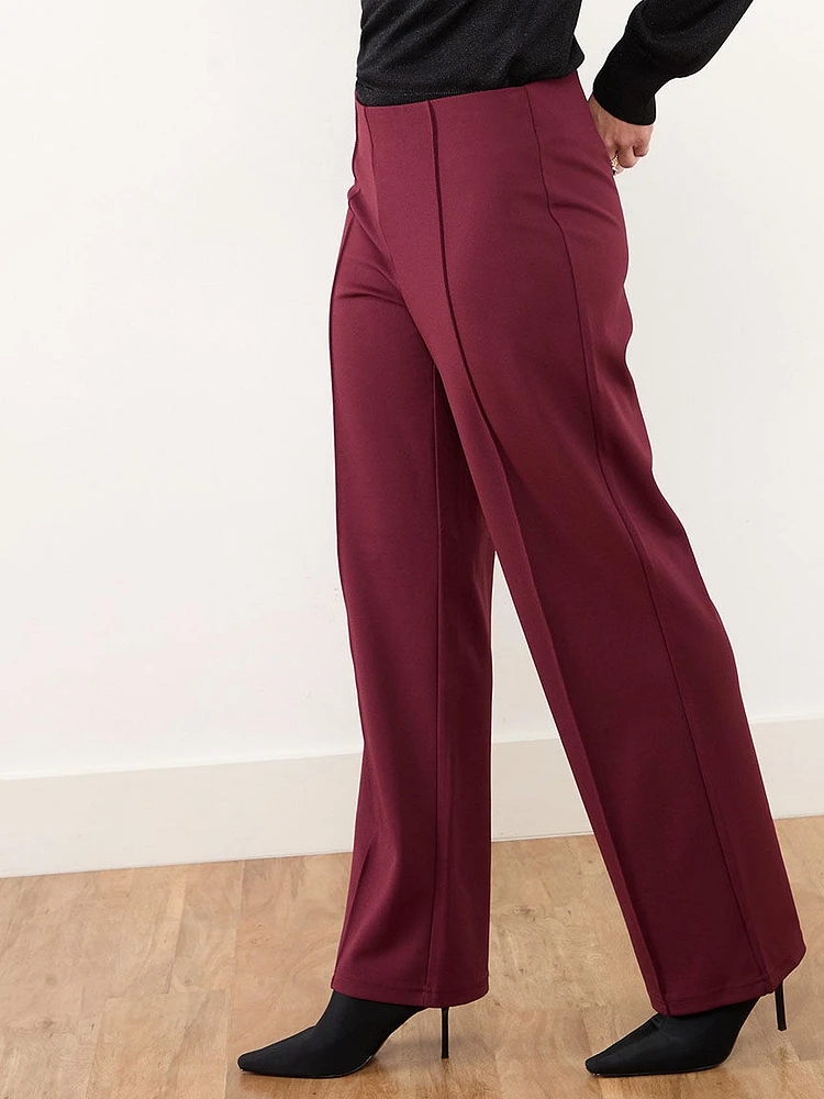 Trisha Scuba Crepe Wide Leg Pants