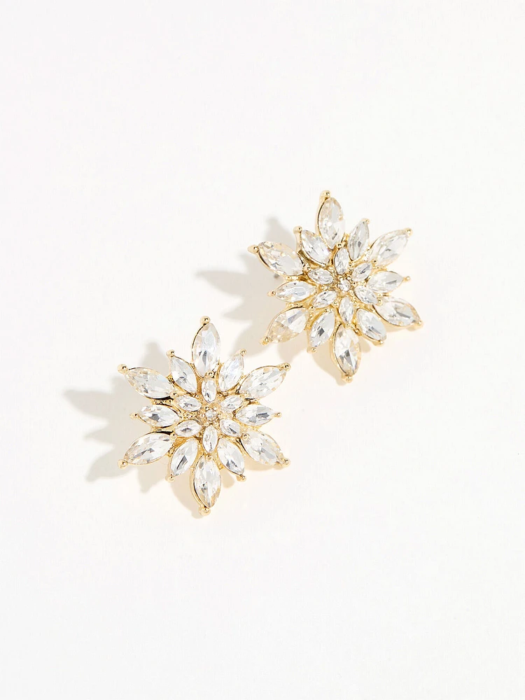 Crystal Snowflake Stud Earring