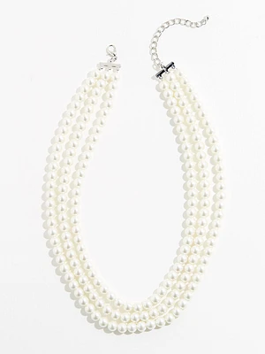 Short 3-Layer Pearl Necklace