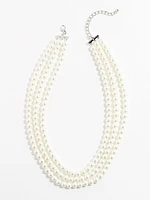 Short 3-Layer Pearl Necklace