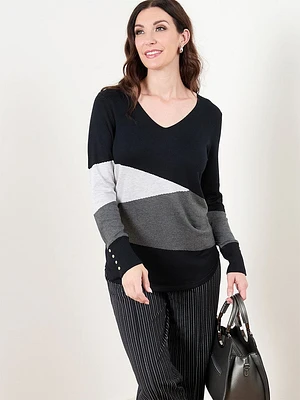 Long Sleeve V-Neck Pullover Sweater