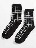 Window Pattern Crew Socks