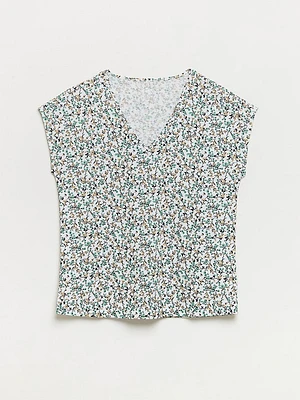 Petite Relaxed V-neck T-Shirt
