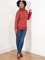 Petite Rib Knit Turtleneck Sweater