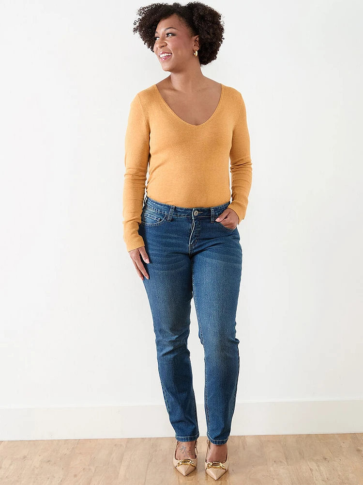 Petite V-Neck Sweater