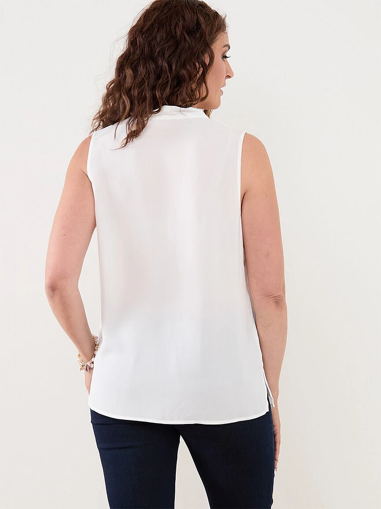 Relaxed Sleeveless V-Neck  Blouse