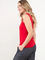 Sleeveless Double Layer Knit Top