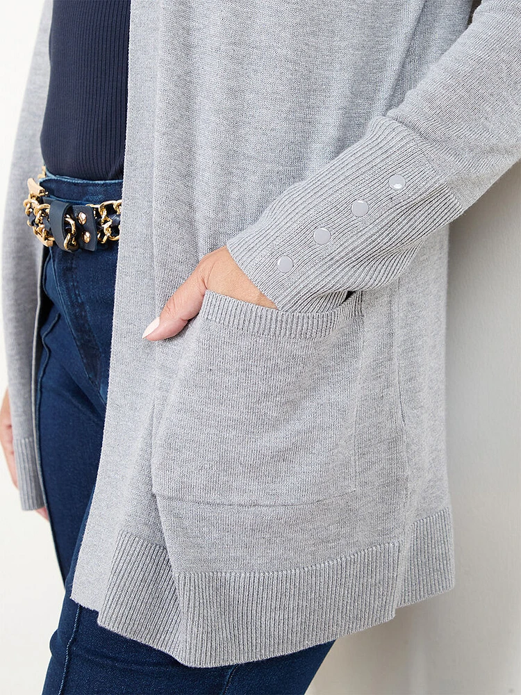 Open Front Knit Cardigan