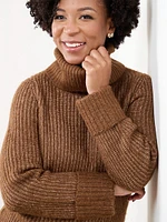 Petite Rib Knit Turtleneck Sweater