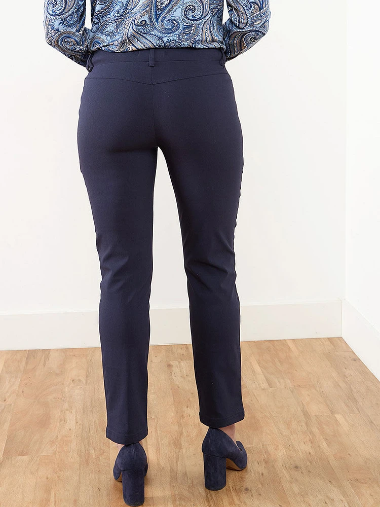 Emily Navy Slim Leg Pants