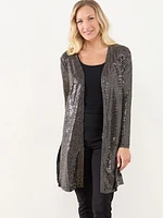 Long Sleeve Sequin Topper