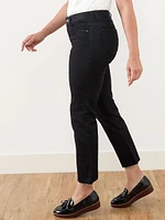 Olivia Black Wash Straight Ankle Jean