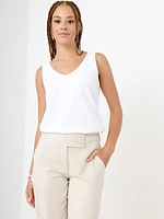 Essential Sleeveless V-Neck Top