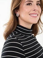 Stretch Jersey Turtleneck Top