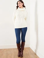 Cable Knit Turtleneck Pullover