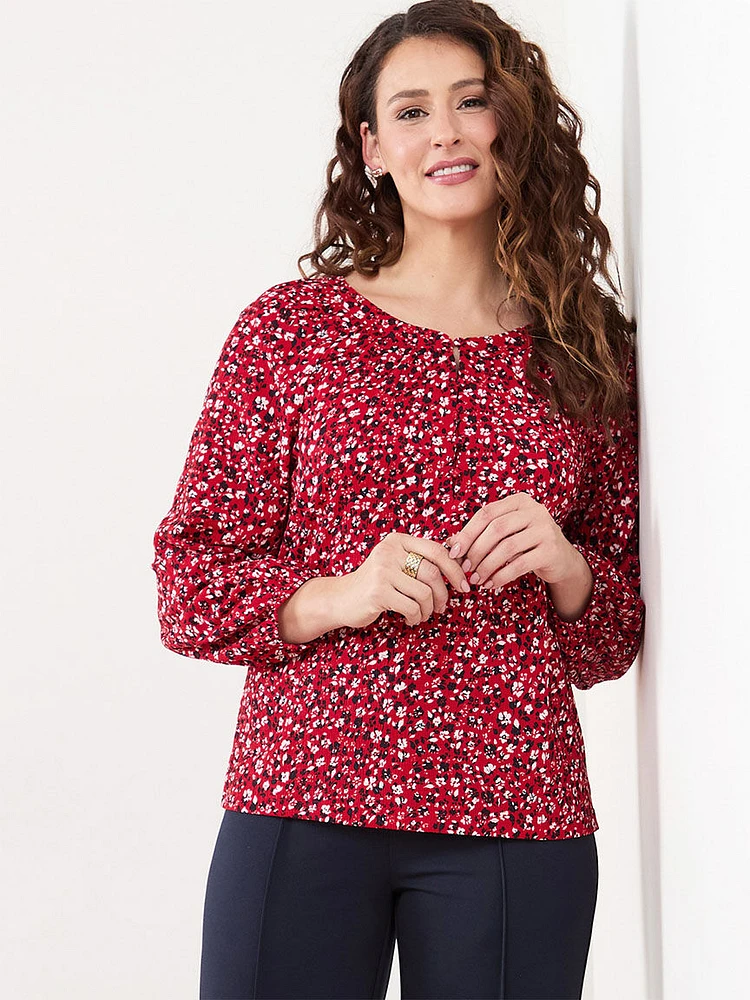 Button Front Relaxed Fit Top