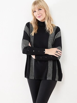 Shimmer Turtleneck Sweater