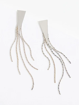 Silver Fringe Earring