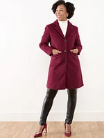 Petite Classic Faux Wool Coat