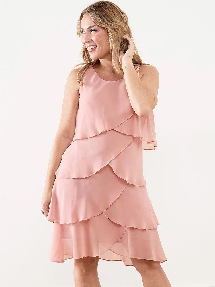 Petite Chiffon Tiered Dress