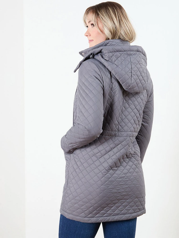 Petite Quilted Mid-Weight Vegan Down Coat