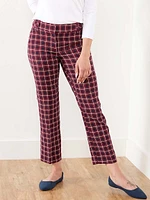 Leah Straight Ankle Pant Plaid