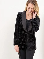 Velvet Sparkle Dot Blazer