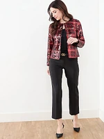 Icon Sequin Plaid Blazer