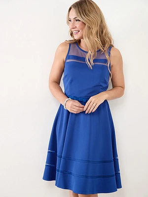 Petite Ottoman Fit 'N Flare Dress