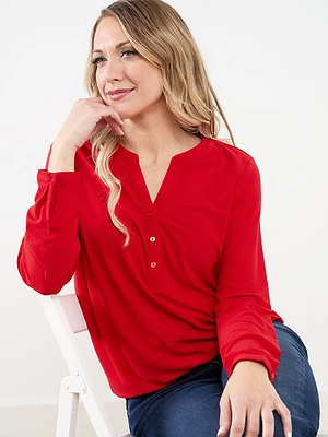 Bubble Hem Stretch Top