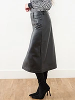 Vegan Leather Boot Skirt