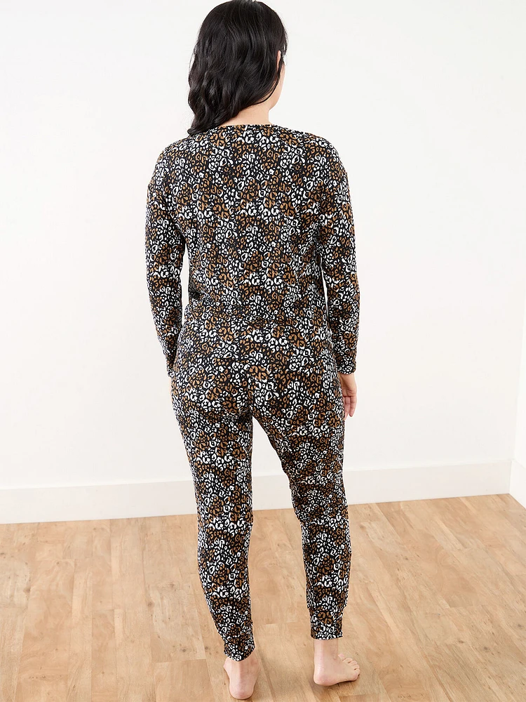 Soft V-Neck Jogger Pajama Set