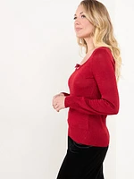 Shimmer Scoop Neck Sweater