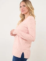 Knit Speckle Pullover Sweater