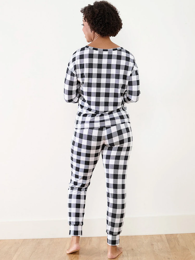 Soft V-Neck Jogger Pajama Set