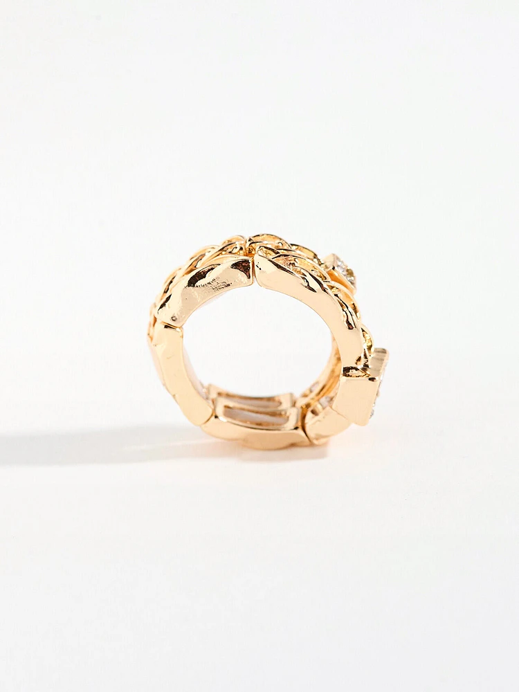 Gold Stackable Stretch Rings