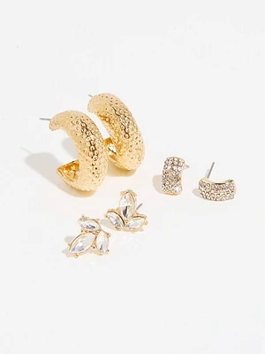 Gold Multi Design Earring Pack