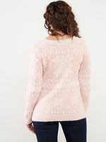 Knit Snowflake Holiday Sweater