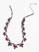 Short Necklace with Blackberry Crystals