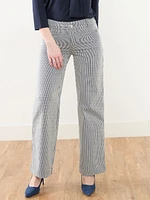 Haylie Wide Leg Stripe Jean