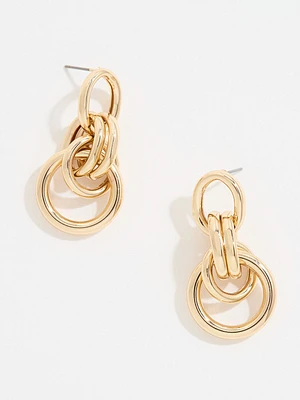 3-Tier Gold Ring Earrings