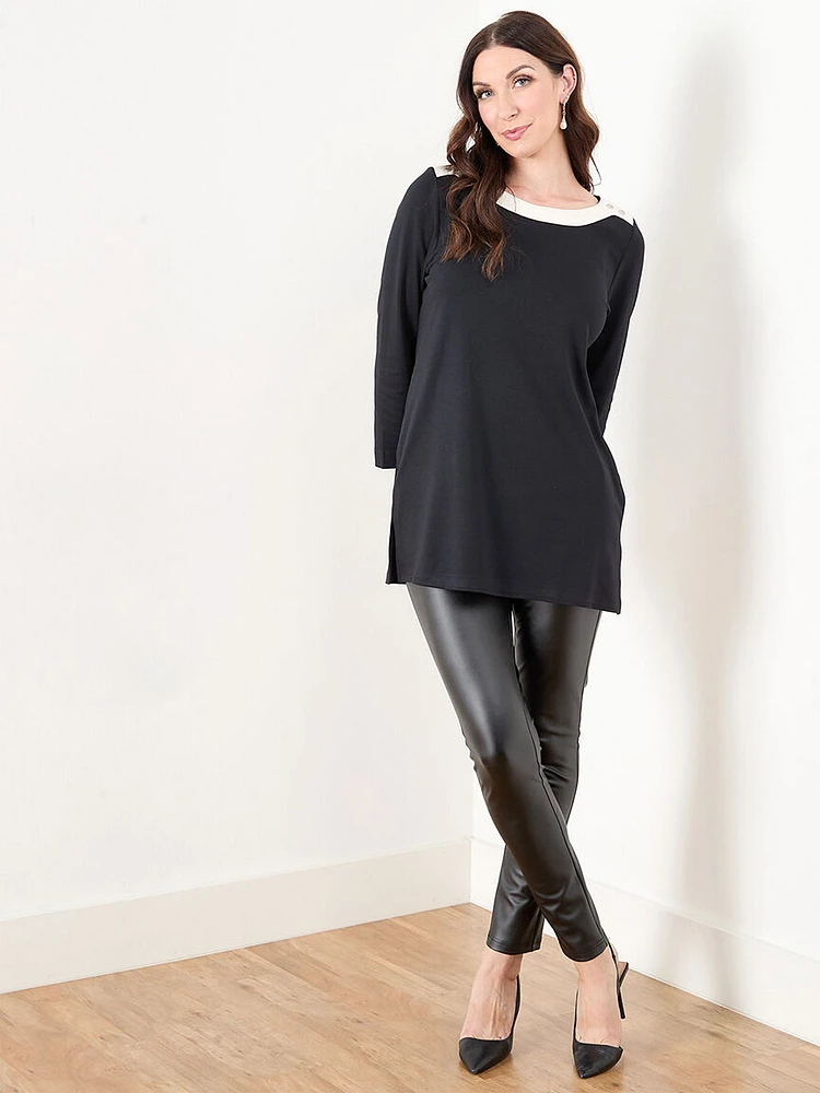 Boat Neck Tunic Top