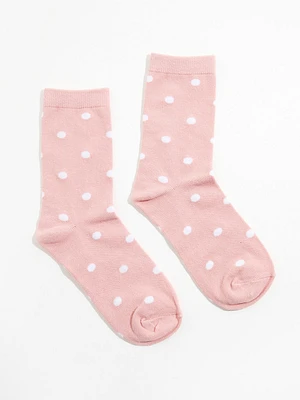 Polka Dot Crew Socks