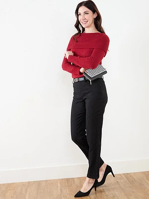 Emily Microtwill Slim Leg Pant