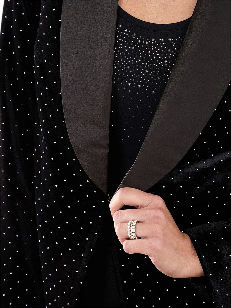 Velvet Sparkle Dot Blazer