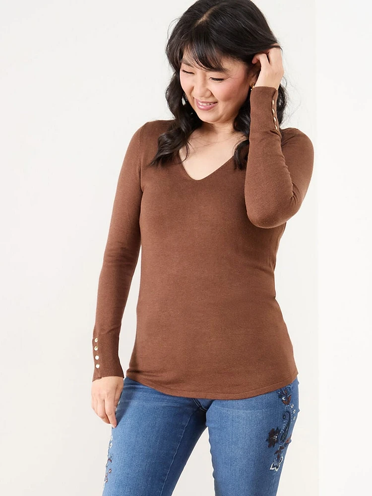 V-Neck Pullover Sweater