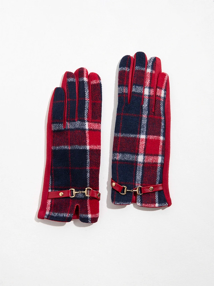 Red Plaid Gloves